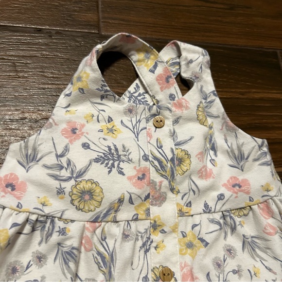 Joie 3T Girls Dress Floral Sleeveless X Cross Halter - Picture 4 of 8